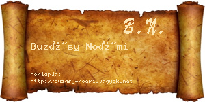 Buzásy Noémi névjegykártya
