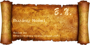 Buzásy Noémi névjegykártya